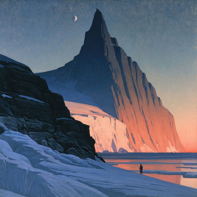 Rockwell Kent style, Midjourney V8.2, render 4 of 4