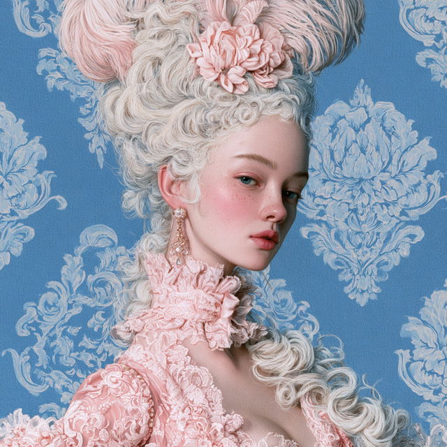 Rococo style, Midjourney V8.2, render 2 of 4