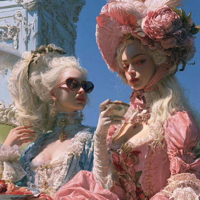 Rococo style, Midjourney V8.2, render 4 of 4