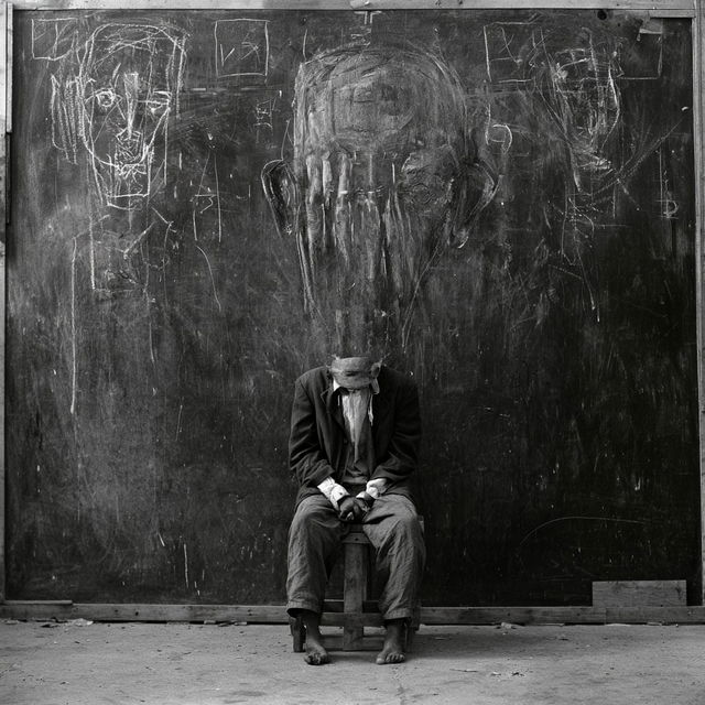 Roger Ballen style, Midjourney V8.2, render 1 of 4