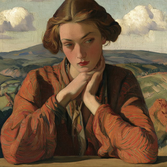 Roger Fry style, Midjourney V8.2, render 1 of 4
