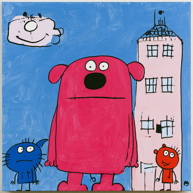 Roger Hargreaves style, Midjourney V8.2, render 4 of 4