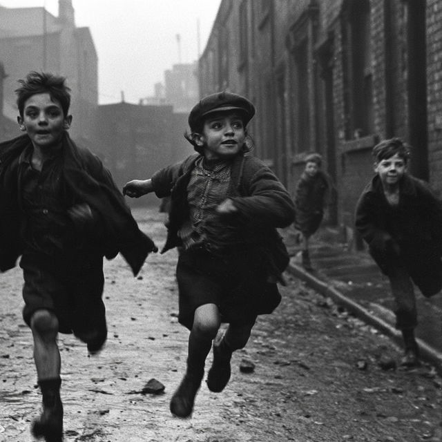 Roger Mayne style, Midjourney V8.2, render 2 of 4