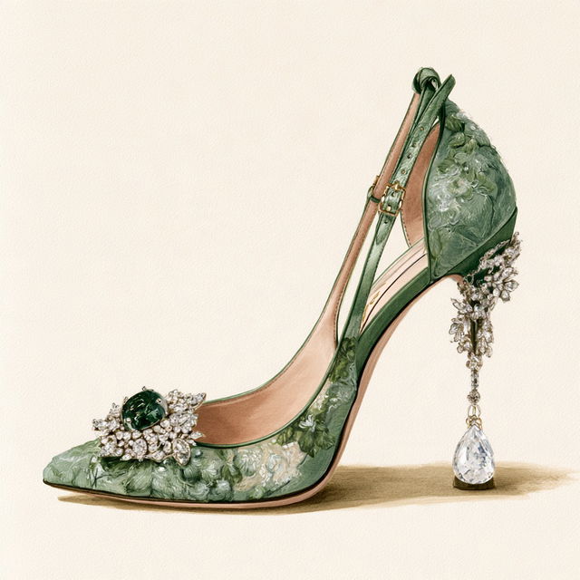 Roger Vivier style, Midjourney V8.2, render 4 of 4