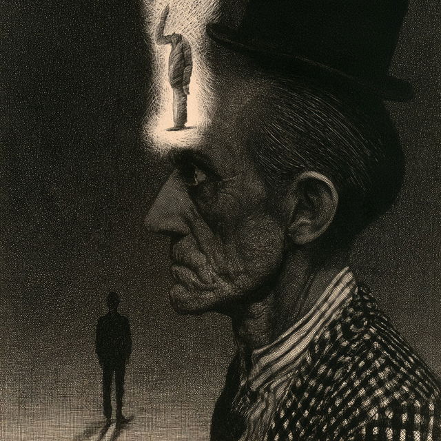 Roland Topor style, Midjourney V8.2, render 1 of 4