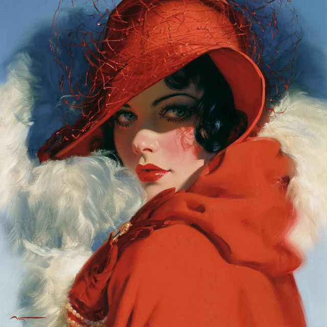 Rolf Armstrong style, Midjourney V8.2, render 1 of 4