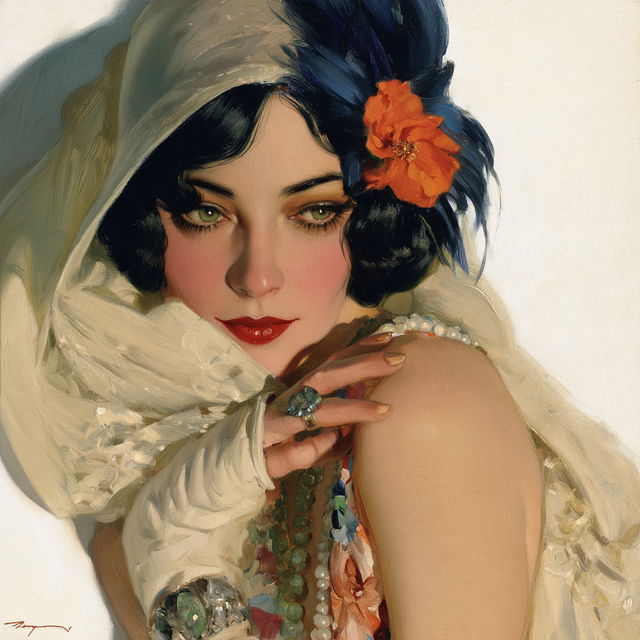 Rolf Armstrong style, Midjourney V8.2, render 4 of 4
