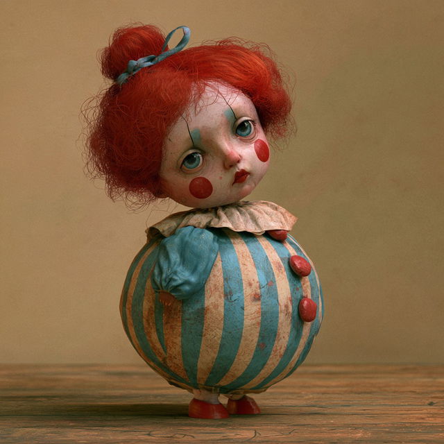 Roly-poly doll style, Midjourney V8.2, render 2 of 4