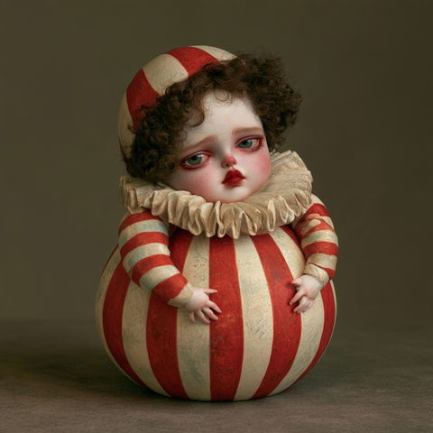 Roly-poly doll style (Titles), Midjourney V8.2