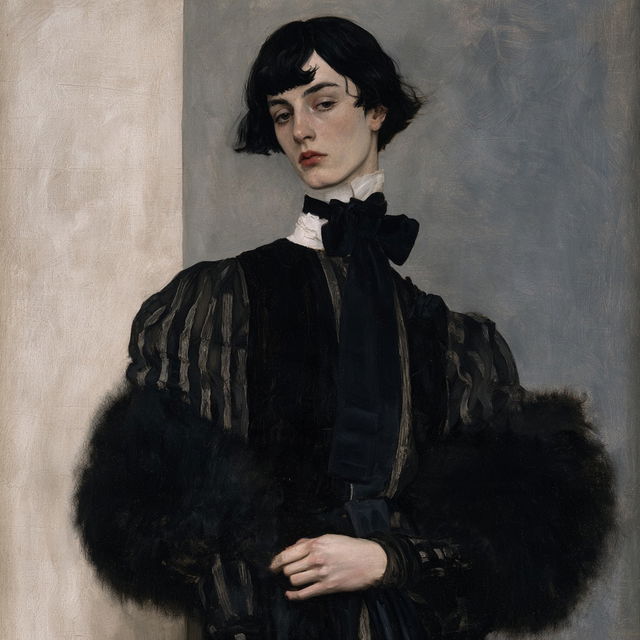 Romaine Brooks style, Midjourney V8.2, render 1 of 4
