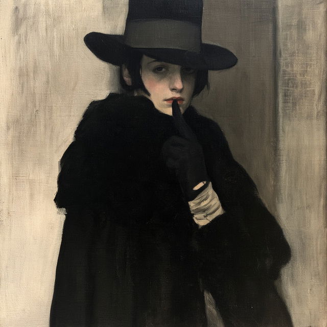 Romaine Brooks style, Midjourney V8.2, render 2 of 4