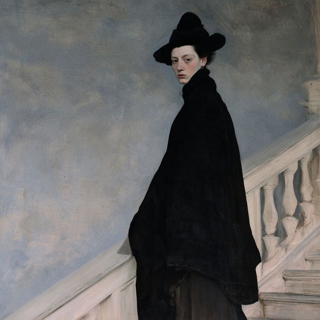Romaine Brooks style, Midjourney V8.2, render 3 of 4