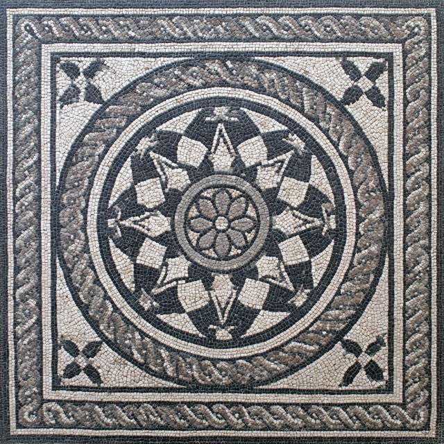 Roman mosaic style, Midjourney V8.2, render 2 of 4