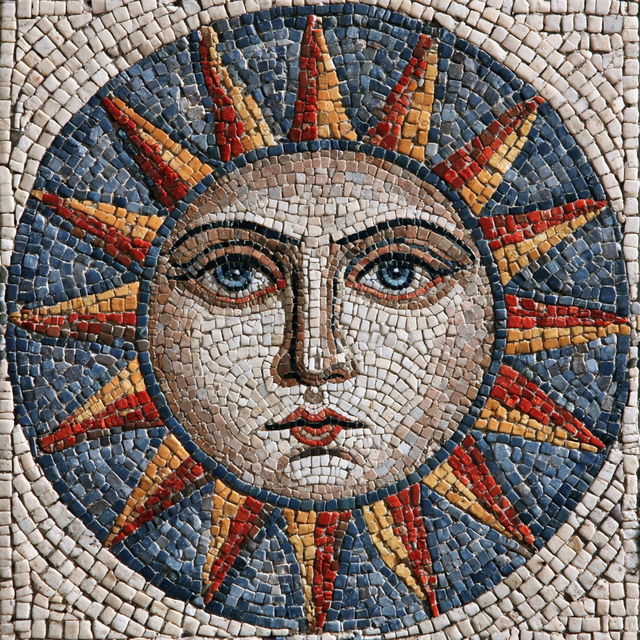 Roman mosaic style, Midjourney V8.2, render 4 of 4