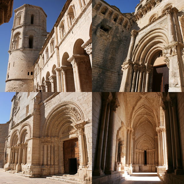 Romanesque architecture style, Midjourney V8.2, render 4 of 4