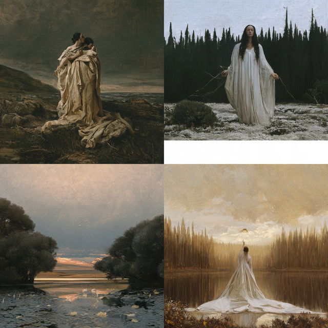 Romanticism style, Midjourney V8.2, render 2 of 4