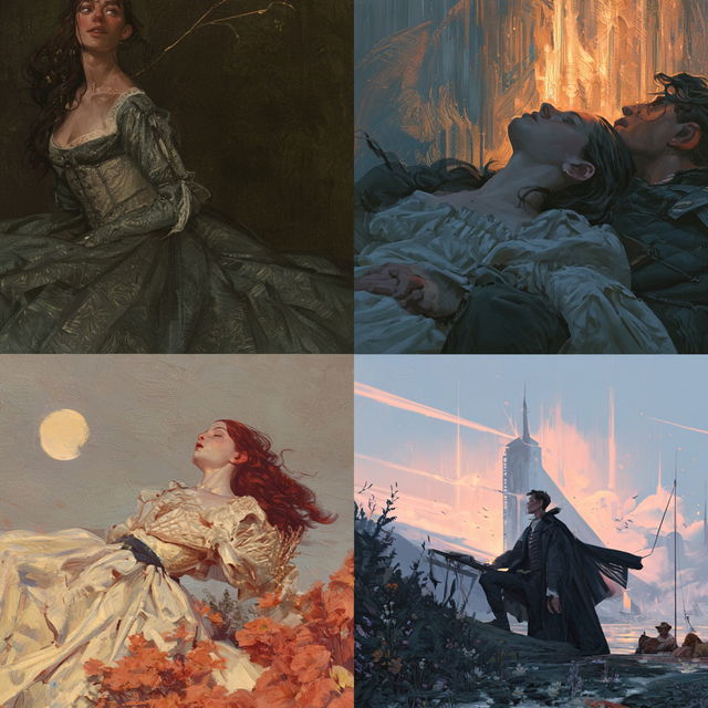 Romanticism style, Midjourney V8.2, render 4 of 4