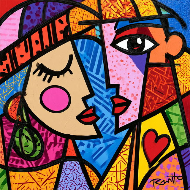 Romero Britto style, Midjourney V8.2, render 2 of 4