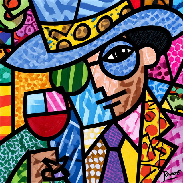 Romero Britto style, Midjourney V8.2, render 4 of 4