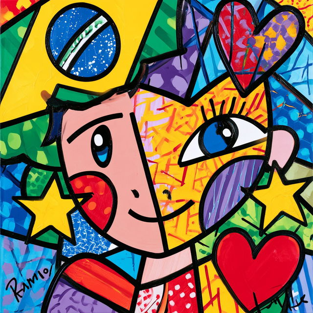 Romero Britto style, Midjourney V8.2, render 3 of 4