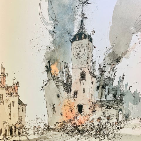 Ronald Searle style (Illustrators), Midjourney V8.2