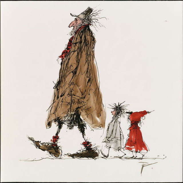 Ronald Searle style, Midjourney V8.2, render 2 of 4