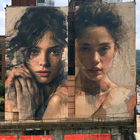 Rone style (Street artists), Midjourney V8.2