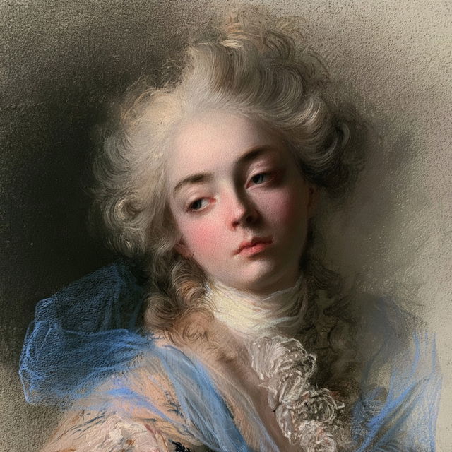 Rosalba Carriera style, Midjourney V8.2, render 1 of 4