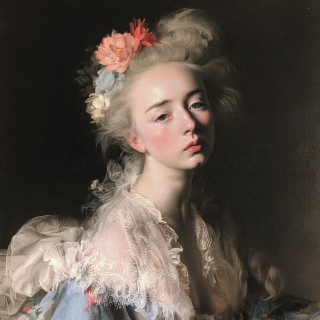 Rosalba Carriera style, Midjourney V8.2, render 3 of 4