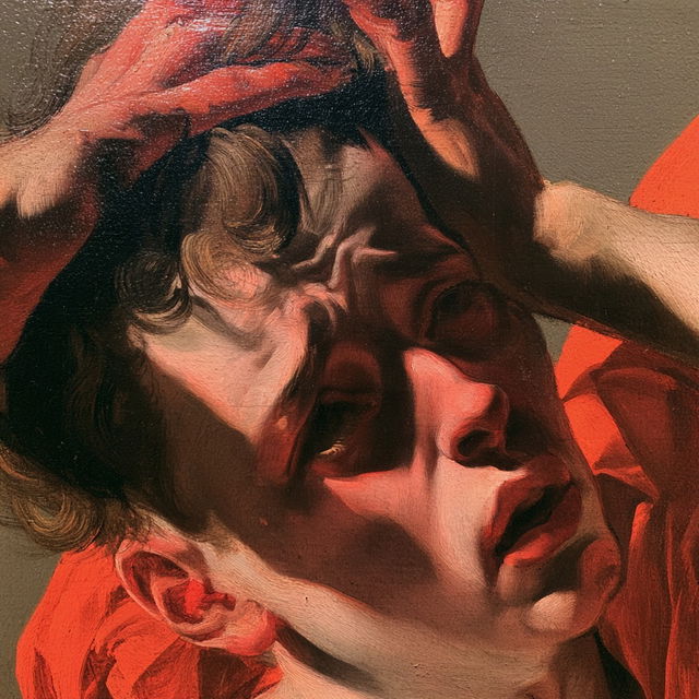 Rosso Fiorentino style, Midjourney V8.2, render 2 of 4