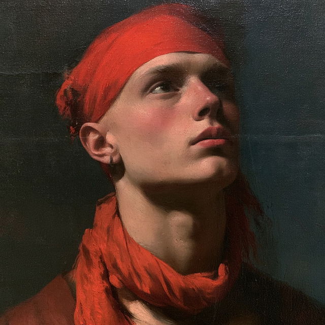 Rosso Fiorentino style, Midjourney V8.2, render 3 of 4