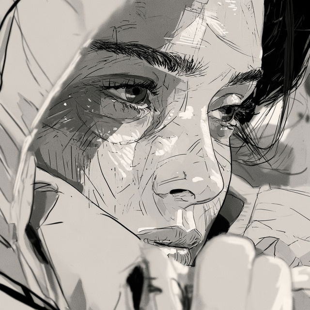 Rotoscope animation style, Midjourney V8.2, render 4 of 4