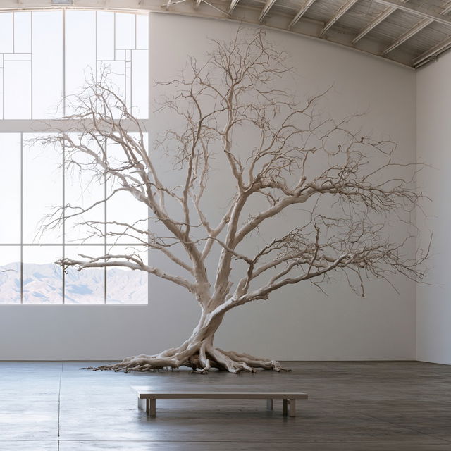 Roxy Paine style, Midjourney V8.2, render 1 of 4
