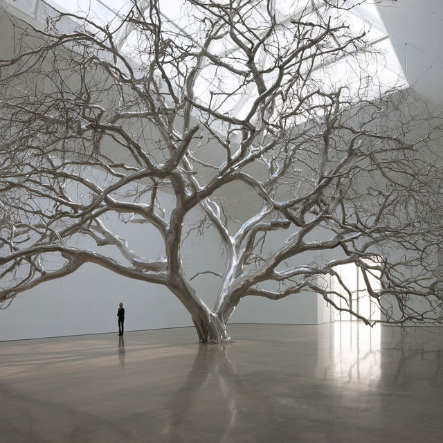 Roxy Paine style, Midjourney V8.2, render 3 of 4