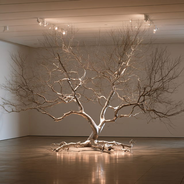 Roxy Paine style, Midjourney V8.2, render 4 of 4