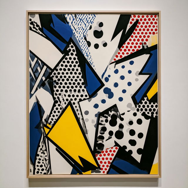 Roy Lichtenstein style, Midjourney V8.2, render 4 of 4
