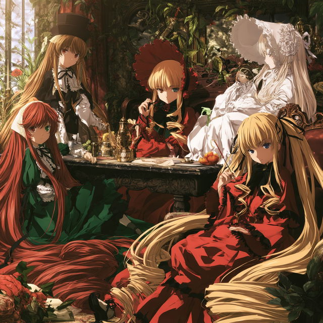 Rozen Maiden style, Midjourney V8.2, render 2 of 4