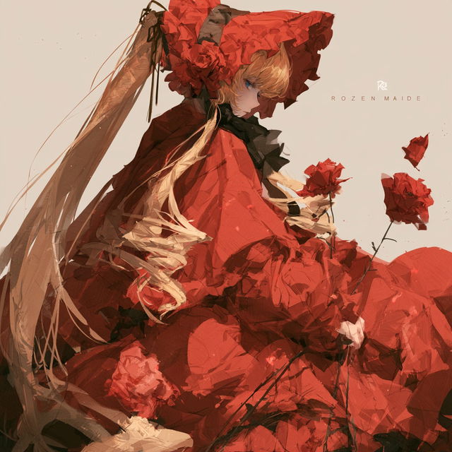 Rozen Maiden style, Midjourney V8.2, render 3 of 4