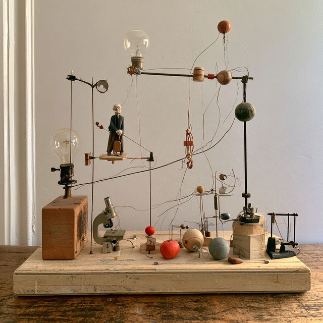 Rube Goldberg style, Midjourney V8.2, render 4 of 4