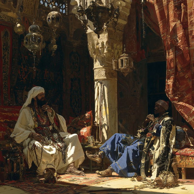 Rudolf Ernst style, Midjourney V8.2, render 4 of 4