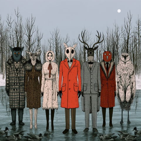 Rusty Lake style (Titles), Midjourney V8.2