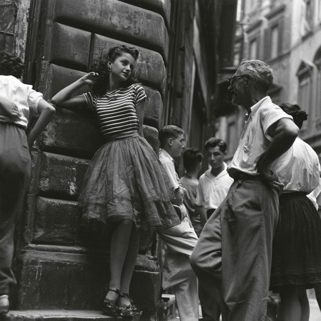 Ruth Orkin style, Midjourney V8.2, render 2 of 4