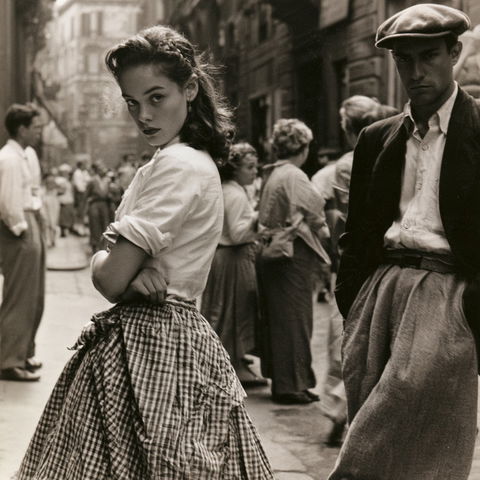 Ruth Orkin style (Photographers), Midjourney V8.2