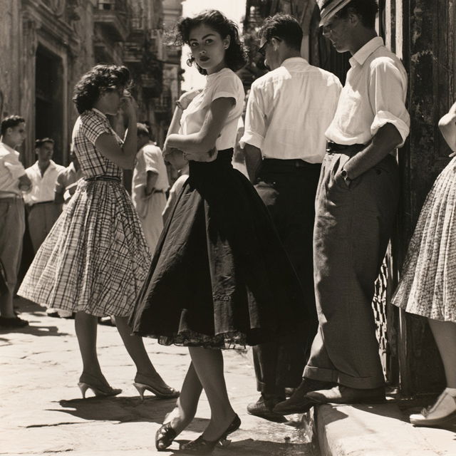 Ruth Orkin style, Midjourney V8.2, render 3 of 4