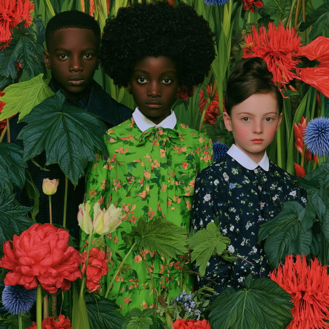 Ruud van Empel style, Midjourney V8.2, render 3 of 4