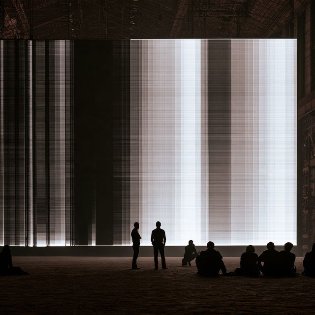 Ryoji Ikeda style, Midjourney V8.2, render 4 of 4