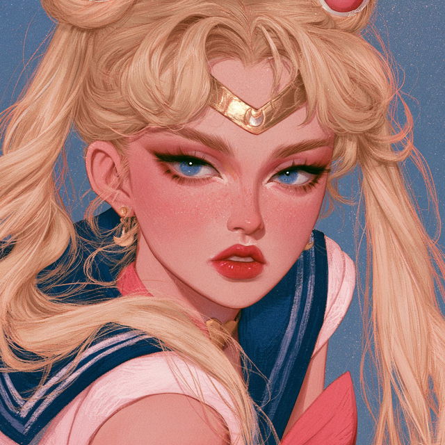 Sailor Moon style, Midjourney V8.2, render 2 of 4