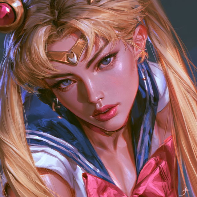 Sailor Moon style, Midjourney V8.2, render 4 of 4