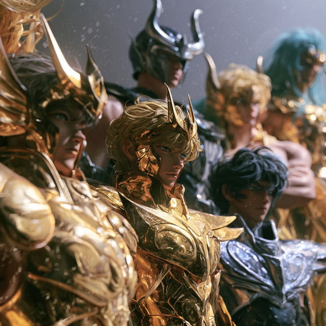Saint Seiya style, Midjourney V8.2, render 3 of 4