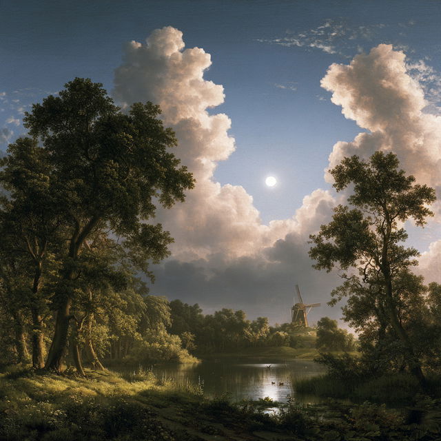 Salomon van Ruysdael style, Midjourney V8.2, render 2 of 4